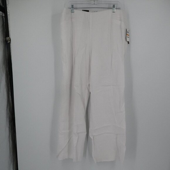 INC International Concepts Global Escape Bright White Wide Leg Pants 16W… - Picture 1 of 9